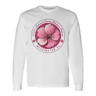 2024 Cherry Blossom Festival Washington Dc Souvenir Long Sleeve T-Shirt - Seseable