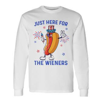 4Th Of July Wieners Usa American Flag Patriotic Boys Long Sleeve T-Shirt - Monsterry UK