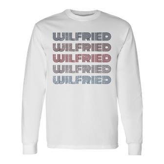 70S Vintage Personalized First Name Wilfried Long Sleeve T-Shirt - Monsterry CA