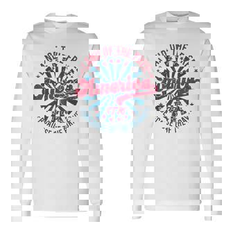 America Land Of The Free Because Of The Brave Retro Long Sleeve T-Shirt | Mazezy