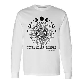 America Totality Spring 40824 Total Solar Eclipse 2024 Long Sleeve T-Shirt | Mazezy