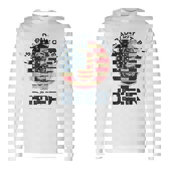 American Flag Beer Glass It's A Bad Day To Be A Beer Vintage Long Sleeve T-Shirt | Mazezy