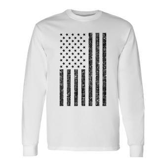 American Flag Military T Patriotic For Men Long Sleeve T-Shirt - Monsterry DE