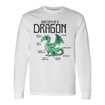 Anatomy Of A Dragon Lover For Women Reptile 2 Long Sleeve T-Shirt - Seseable