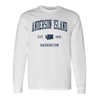 Anderson Island Wa Vintage Athletic Sports Jsn1 Long Sleeve T-Shirt - Monsterry AU