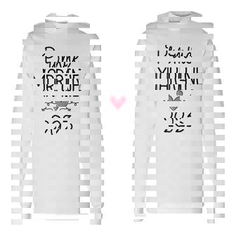 Annonce Pour Être Future Marraine Bébé Promue Marraine 2023 T-shirt à manches longues - Cadeauxyz