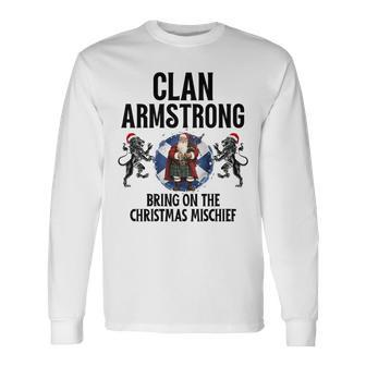 Armstrong Clan Christmas Scottish Family Name Party Long Sleeve T-Shirt - Seseable