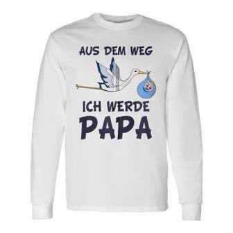 Aus Dem Weg Ich Werde Papa Schwangerschafts Ankündigung Kapuzenjacke Langarmshirts - Geschenkecke