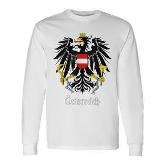 Austrian Eagle Osterreich Austria Flag Long Sleeve T-Shirt - Monsterry AU