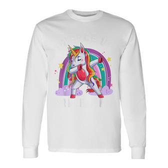 Awareness Month Purple Up Military Child Purple-Up Unicorn Long Sleeve T-Shirt - Monsterry