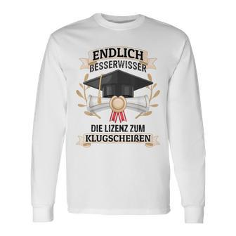 Bachelor Graduation Saying Exam Bestanden Uni Gra Langarmshirts - Seseable