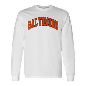 Baltimore Throwback Classic Long Sleeve T-Shirt - Seseable