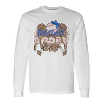 Baseball Poppy Vintage Leopard Baseball Pride Long Sleeve T-Shirt - Monsterry UK