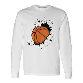 Basketball Players Basketball Team Graphic Sports Basketball Long Sleeve T-Shirt | Mazezy CA