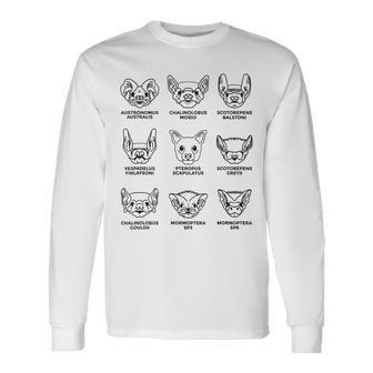 Bats Species Biology Scientific Chiropterologist Biologist Long Sleeve T-Shirt - Monsterry AU