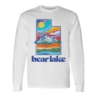 Bear Lake Utah Vintage Nature Outdoor Graphic Long Sleeve T-Shirt - Monsterry