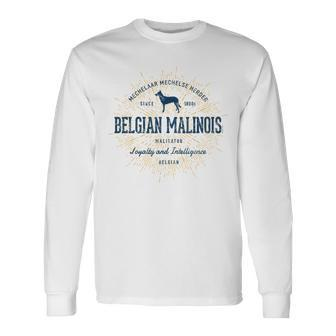 Belgian Malinois Vintage Belgian Shepherd Malinois Langarmshirts - Seseable