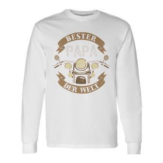 Bester Papa Der Welt Motorradater Spruchatertagsgeschenk Langarmshirts - Geschenkecke