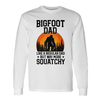 Bigfoot Dad Retro Papa Squatchintage Sasquatchatertag Langarmshirts - Geschenkecke