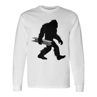 Bigfoot Slworker Welding Sasquatch Ironworker Long Sleeve T-Shirt - Monsterry AU