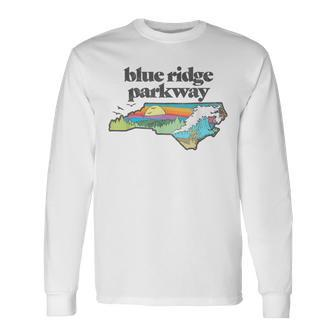 Blue Ridge Parkway North Carolinaretro Nature Long Sleeve T-Shirt - Monsterry DE