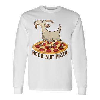 Bock Auf Pizza German Language Langarmshirts - Seseable
