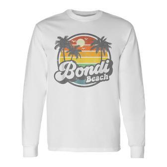 Bondi Beach Australia Retro 70S Vintage Beach Summer Long Sleeve T-Shirt - Monsterry AU