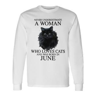 Was Born In June Long Sleeve T-Shirt - Seseable
