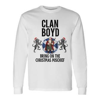 Boyd Clan Christmas Scottish Family Name Party Long Sleeve T-Shirt - Seseable