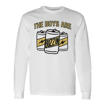 The Boys Are Buzzin Vintage Drinking Beer For Dad Long Sleeve T-Shirt - Monsterry UK