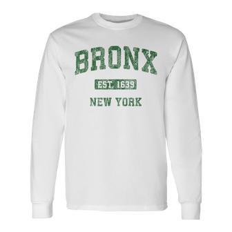 Bronx New York Ny Vintage Athletic Sports Long Sleeve T-Shirt - Monsterry AU