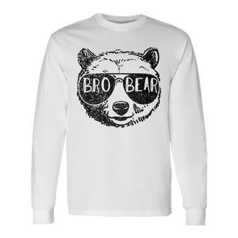 Brother Bear Face Sunglasses Big Little Brother Father's Day Long Sleeve T-Shirt - Thegiftio UK