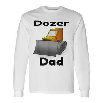 Bulldozer Father Dad Construction Machinery Men's Long Sleeve T-Shirt - Monsterry DE