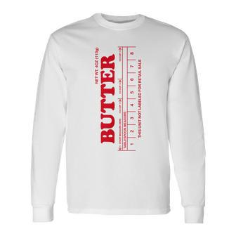 Butter Stick Red Long Sleeve T-Shirt - Monsterry