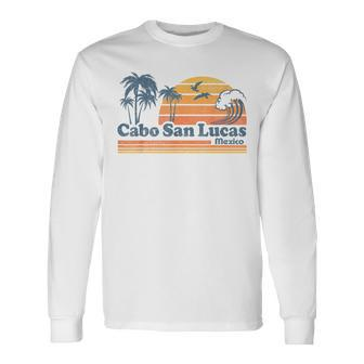 Cabo San Lucas Mexico Beach Summer Vacation Vintage Retro Long Sleeve T-Shirt - Monsterry DE