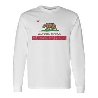 California Republic Flag California Souvenir Langarmshirts - Seseable