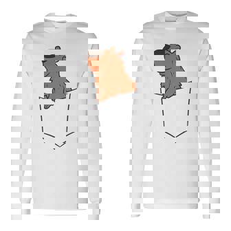 Capibara Lindo Capibara Divertido Camiseta de manga larga - Regaloses