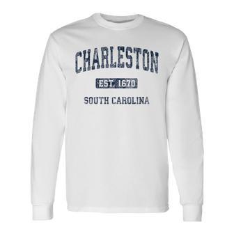 Charleston South Carolina Sc Vintage Athletic Sports Long Sleeve T-Shirt - Monsterry AU