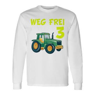 Children's 3Rd Birthday Wake Frei Ich Bin Schon 3 Jahre Traktor Trecker Langarmshirts - Seseable