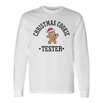 Christmas Cookie Tester Baker Gingerbread Couple Matching Long Sleeve T-Shirt | Mazezy UK