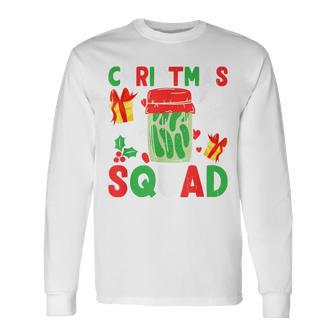 Christmas Pickle Squad Matching Group Holiday Pajama Long Sleeve T-Shirt - Monsterry AU