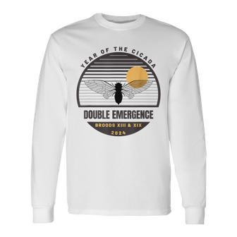 Cicada Double Emergence Broods Xix Xii Insect Reemergence Long Sleeve T-Shirt - Monsterry UK