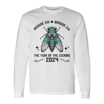Cicada Lover Brood Xix Brood Xiii Year Of The Cicada 2024 Long Sleeve T-Shirt - Monsterry DE