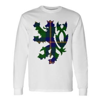 Clan Carmichael Tartan Scottish Family Name Scotland Pride Long Sleeve T-Shirt - Seseable