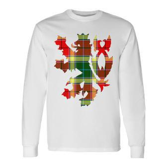 Clan Gibbs Tartan Scottish Family Name Scotland Pride Long Sleeve T-Shirt - Seseable