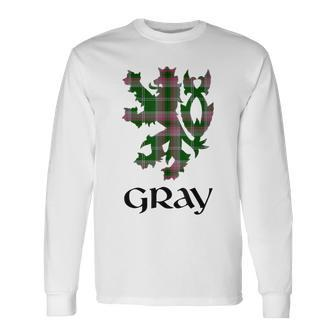 Clan Gray Htg Tartan Scottish Family Name Scotland Pride Long Sleeve T-Shirt - Seseable