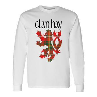 Clan Hay Tartan Scottish Family Name Scotland Pride Long Sleeve T-Shirt - Seseable