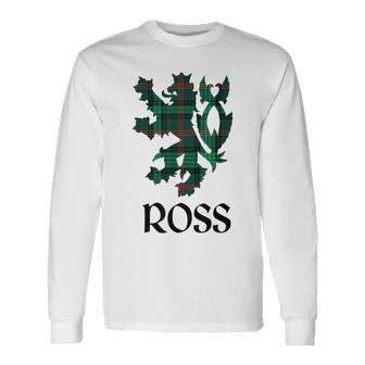 Clan Ross Tartan Scottish Family Name Scotland Pride Long Sleeve T-Shirt - Seseable