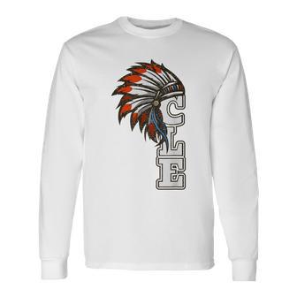 Cle Cleveland Ohio Native American Indian Tribe Long Sleeve T-Shirt - Monsterry