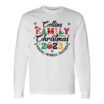 Collins Family Name Christmas Matching Surname Xmas Long Sleeve T-Shirt - Seseable